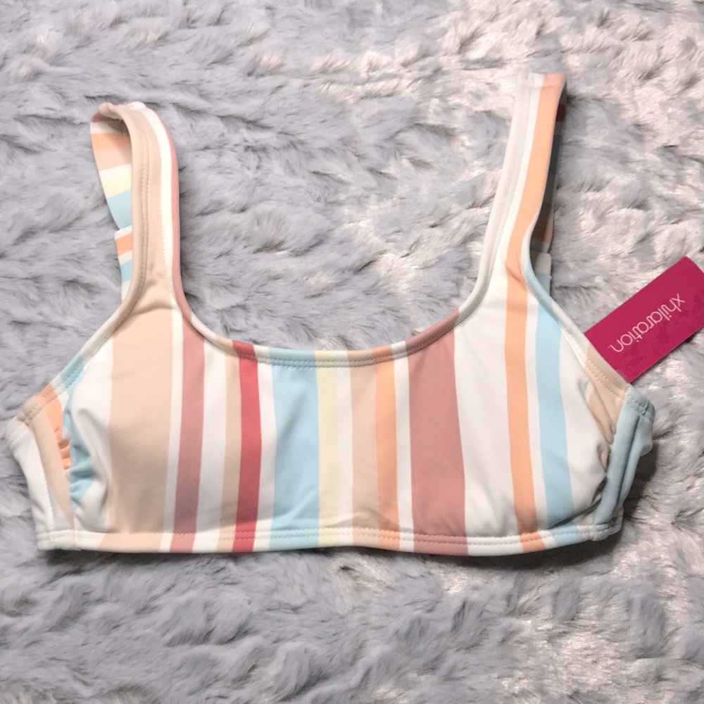 Xhilaration Multicolor Striped Bikini Top Bra